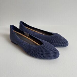 Allbirds Tree Breezer Point Flats Womens 9.5‎ Hazey Indigo Blue Knit Shoes New